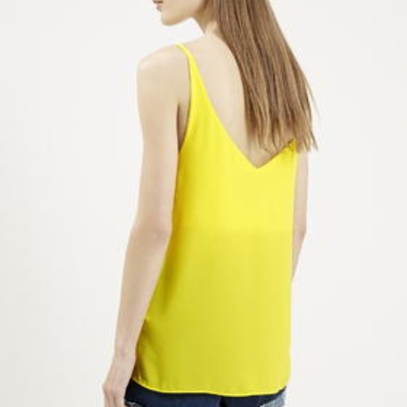 Topshop Tops - Topshop Vivid Yellow V Neck Tank